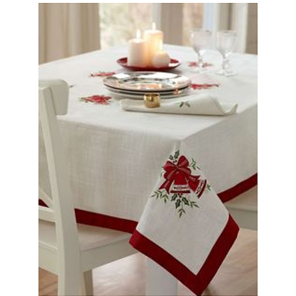 Toalha de Mesa Retangular Linha Vermelha - Natal