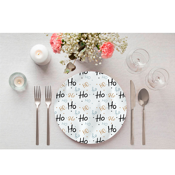 Sousplat Mesa Posta - Natal / Ho ho ho