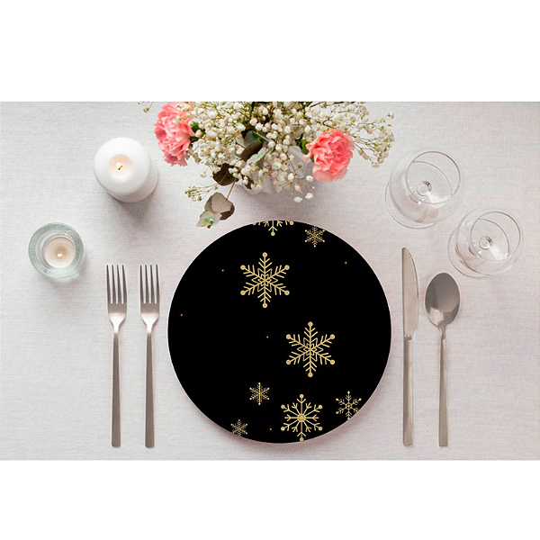 Sousplat Mesa Posta - Natal / Black