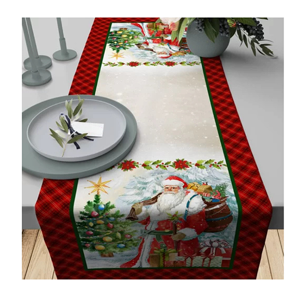 Caminho de Mesa Estampas - Natal Papai noel
