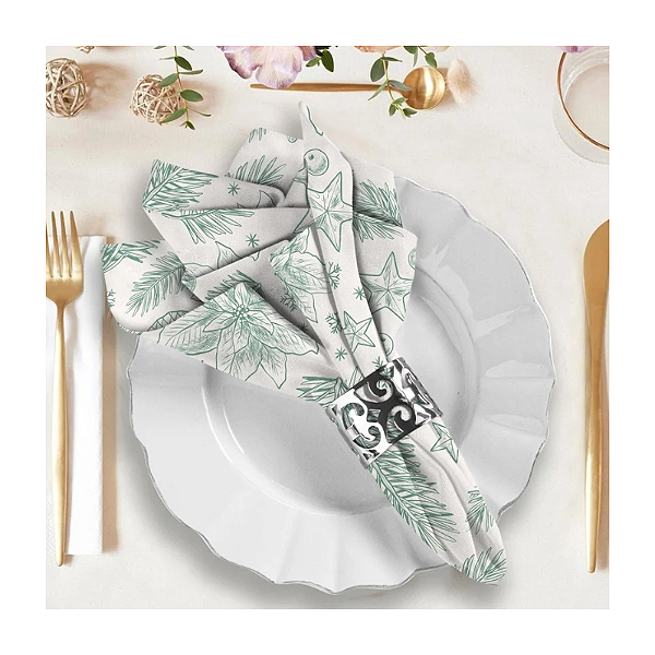 Guardanapos Para Mesa Posta - Natal Folhas