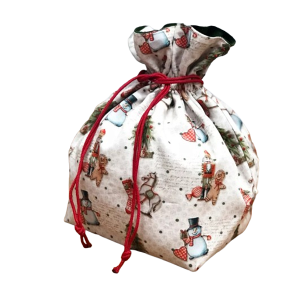 Porta Panetone Natalino Em Tecido/mesa/natal Bonecos