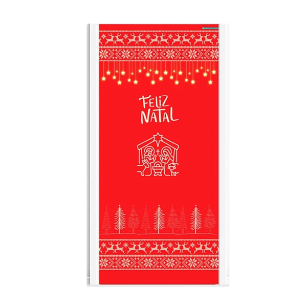 Capa De Porta Decorativo Tecido 0,85x2,10m - Natal Presépio