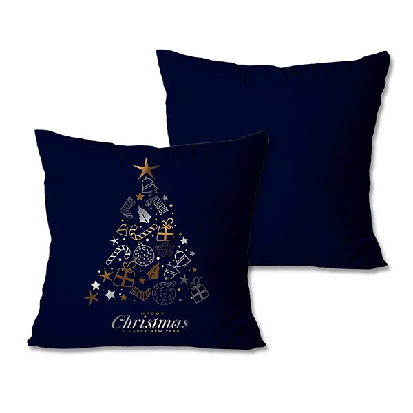 Almofada Decorativa - Natal / Azul Árvore