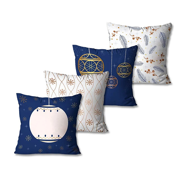 Almofada Decorativa - Natal / Estampado Azul