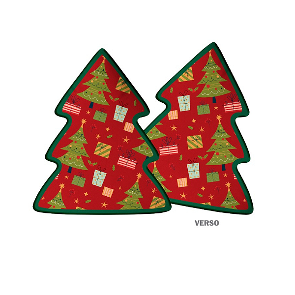 Almofada 3d - Natal Árvore Vermelha