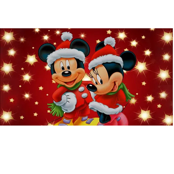 Painel Decorativo Retangular - Natal Mickey e minnie