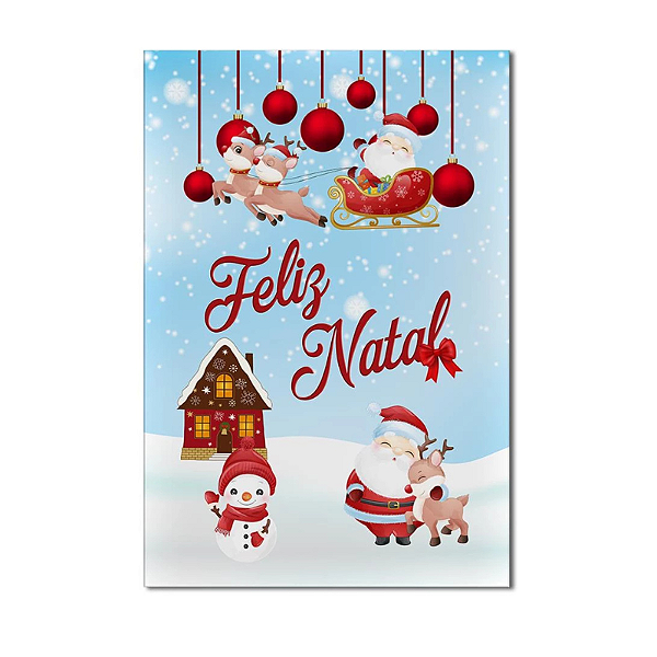 Painel Decorativo Vertical - Natal Papai Noel