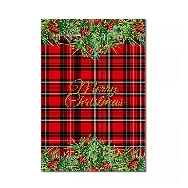 Painel Decorativo Vertical - Natal Xadrez