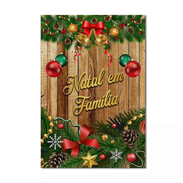 Painel Decorativo Vertical - Natal Rústico