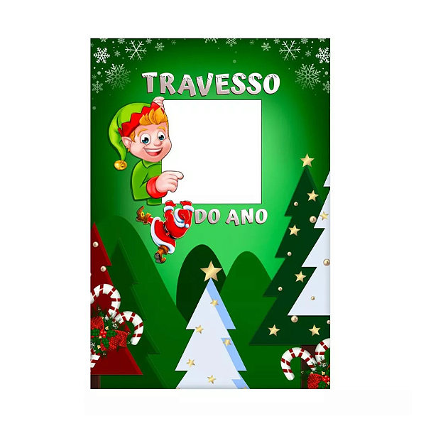 Painel Decorativo interativo Vazado - Natal Travesso