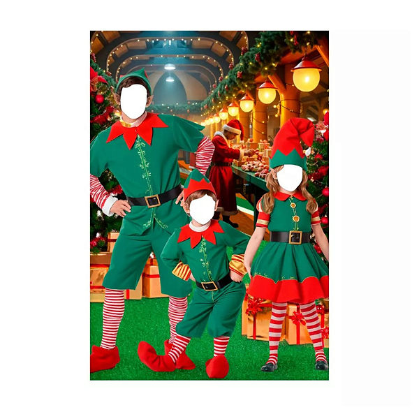 Painel Decorativo interativo Vazado - Natal Familia