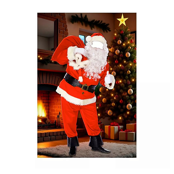 Painel Decorativo interativo Vazado - Natal Papai Noel