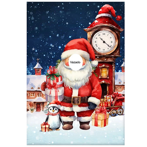 Painel Decorativo interativo Vazado - Natal  Noel