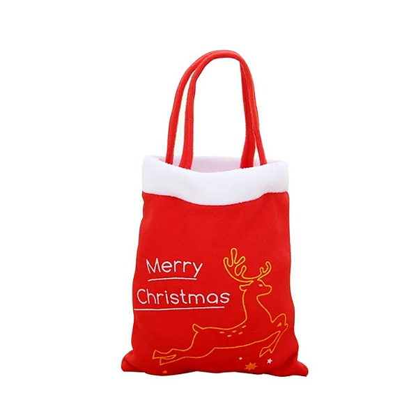 Bolsa Ecobag - Natal Vermelho/Branco