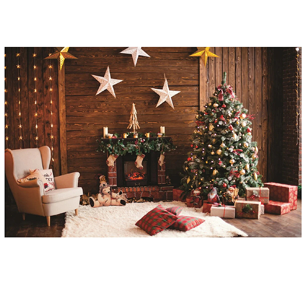 Fundo Fotográfico Em Tecido Natal 2,0x1,5 - Sala