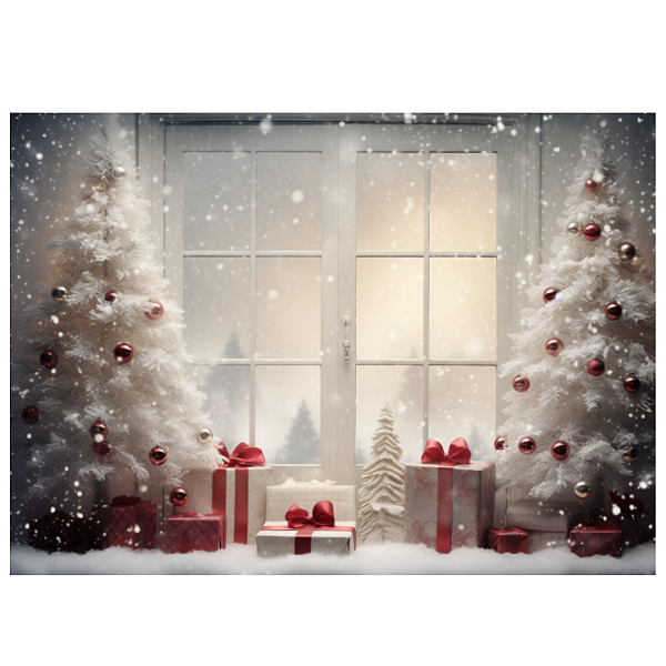 Fundo Fotográfico Em Tecido Natal 2,0x1,5 - Neve