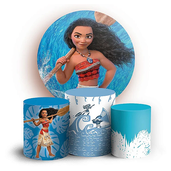 Kit Veste Facil Festa - Moana 2 filme Azul