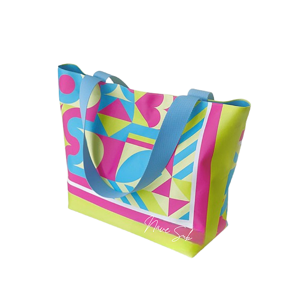 Bolsa Summer Light - Shapes Blue