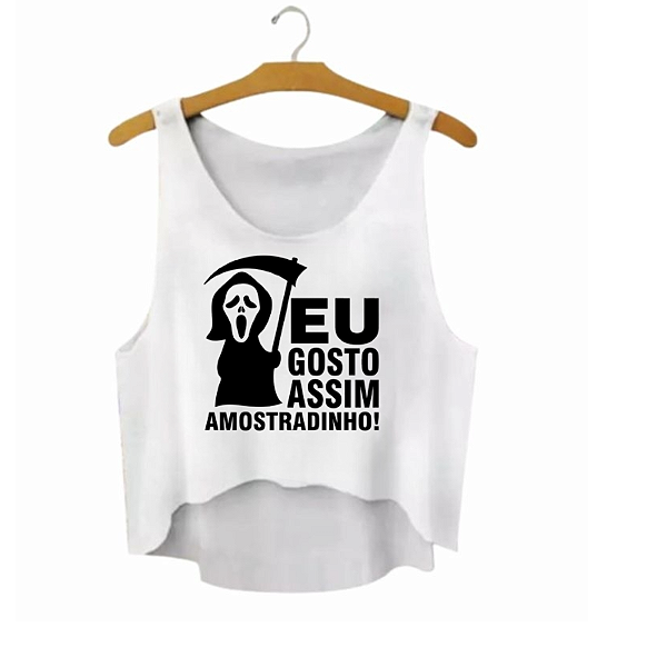 Regata Cropped Carnaval 2025 - Eu gosto asim amostradinho