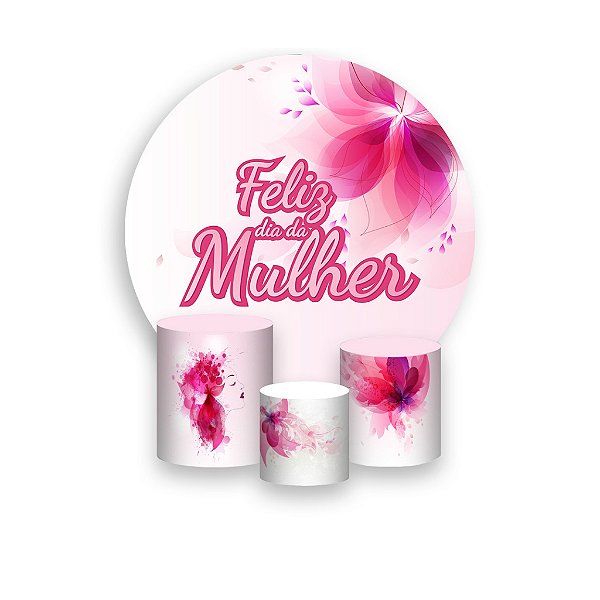 Kit Veste Facil Festa - Dia internacional da mulher rosa/branco