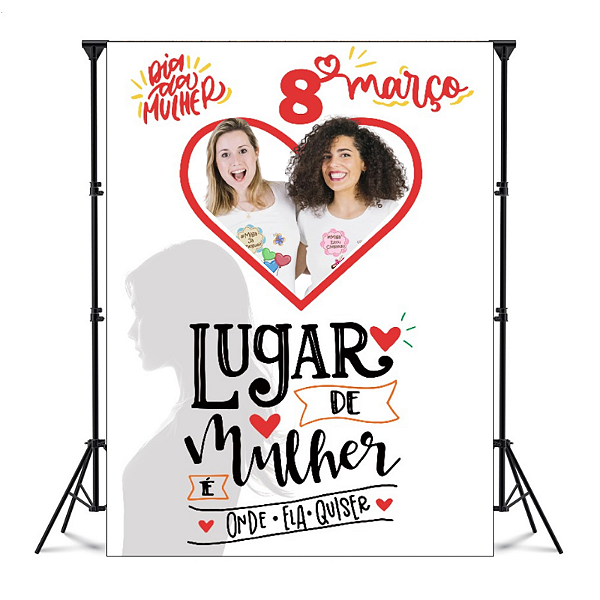 Painel Decorativo interativo Vazado - Dia internacional da Mulher