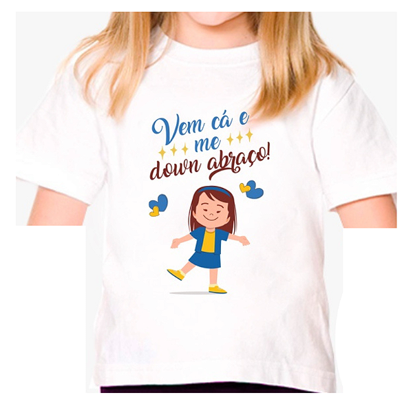 Camiseta /blusa Sindrome de Down / Abraço
