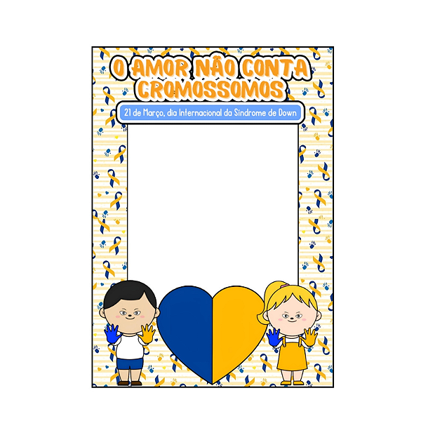 Painel Decorativo interativo Vazado - Sindrome de Down