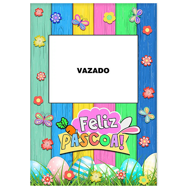 Painel Decorativo interativo Vazado - Páscoa color