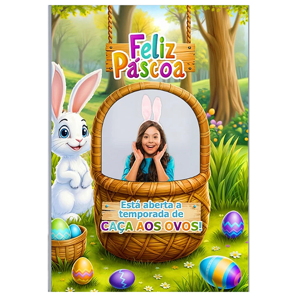 Painel Decorativo interativo Vazado - Páscoa floresta