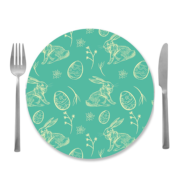 Sousplat Mesa Posta Páscoa verde