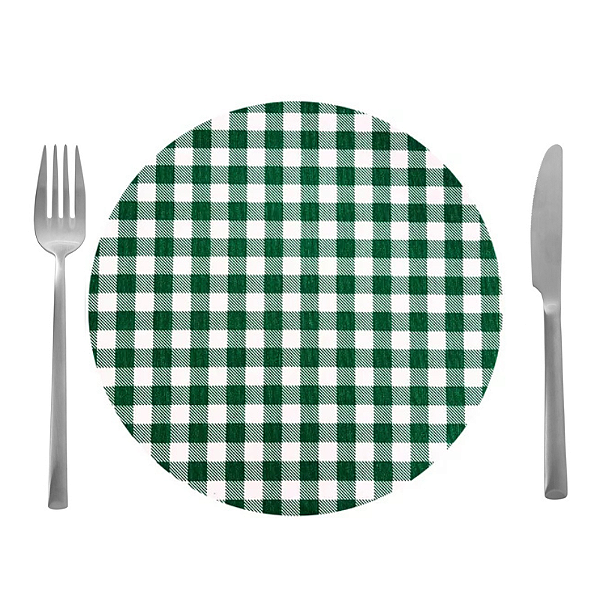 Sousplat Mesa Posta Páscoa xadrez verde
