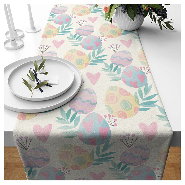 Caminho de Mesa Estampas - Páscoa candy ovinhos