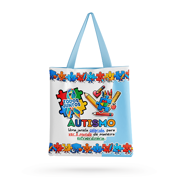 Bolsa Ecobag Autismo/Autista/Campanha Abril azul 5