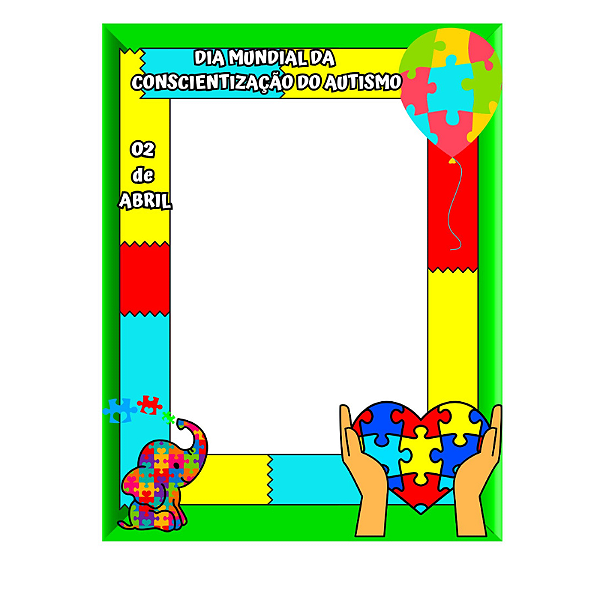 Painel Decorativo interativo vazado Autismo/Autista/ Campanha abril azul