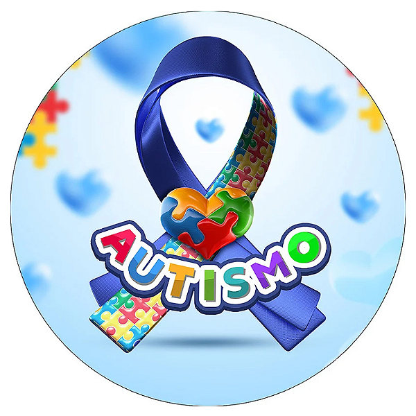 Painel Redondo Veste Fácil Autismo/Autista/Campanha abril azul 4