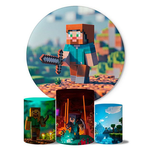 Kit Veste Facil Festa - Minecraft o filme 2