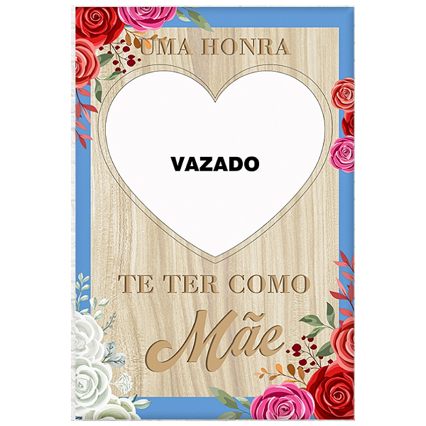 Painel Decorativo interativo vazado Dia das Mães Rústico