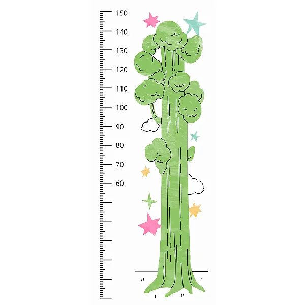 Régua de Crescimento Infantil Árvore verde