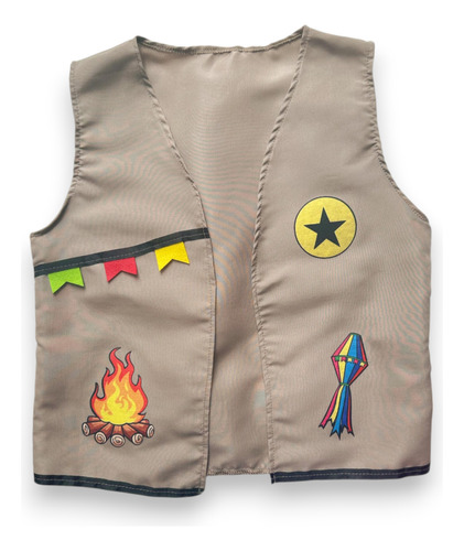 Colete Quadrilha/junina/caipira/são João Infantil - Bege