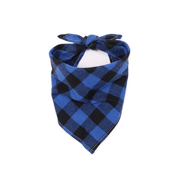 Lenço Junino Azul/preto