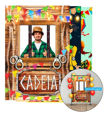 Painel Decorativo interativo vazado Junina Cadeia