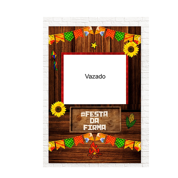 Painel Decorativo interativo vazado Junina festa da firma