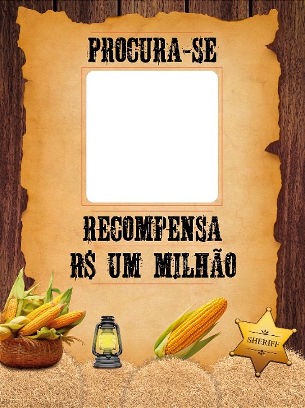 Painel Decorativo interativo vazado Junina Procura-se