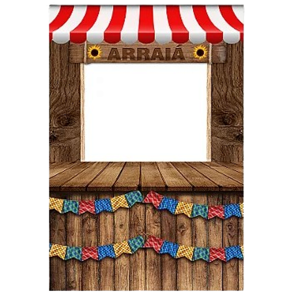 Painel Decorativo interativo vazado Junina Arraiá