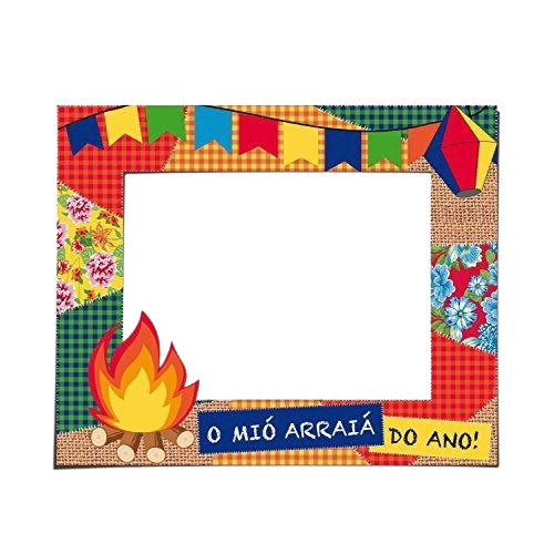 Placa Moldura Junina o Mió arraiá