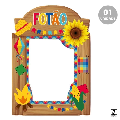 Placa Moldura Junina Fotão