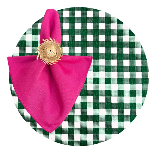 Sousplat Mesa Posta Festa junina - verde xadrez