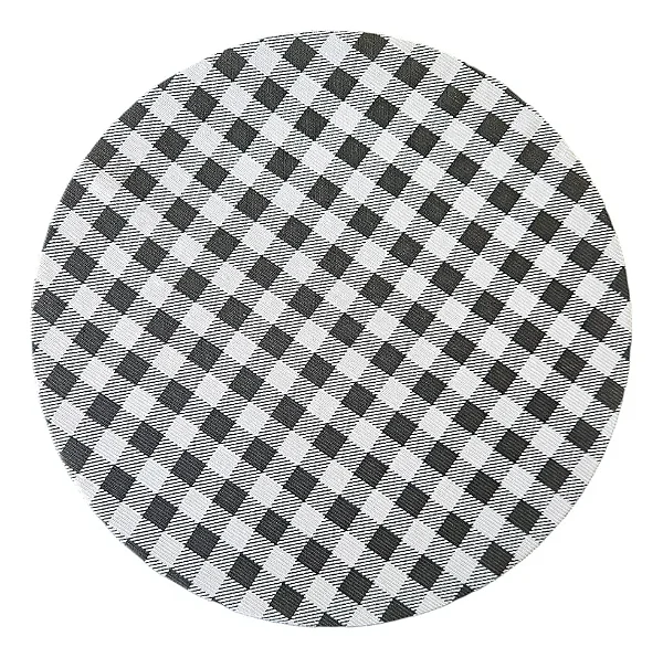 Sousplat Mesa Posta Festa junina - Preto xadrez