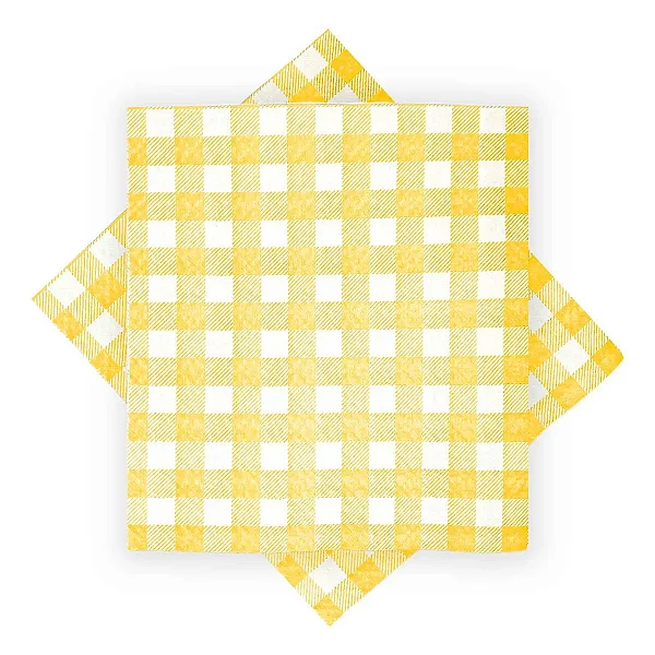 Guardanapos Para Mesa Posta - Festa junina amarelo xadrez